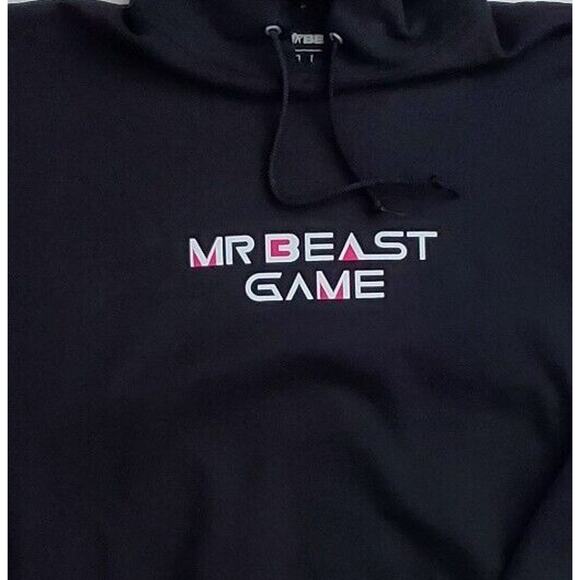 Mr. Beast Game Let The Games Begin Limited Edition Sweatshirt Hoodie 2XL‎ Black - Picture 2 of 7